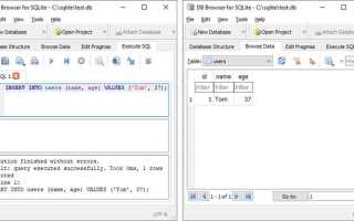 Как добавить новую запись в таблицу sql