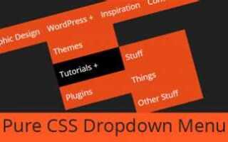 Как сделать выпадающее меню в html css