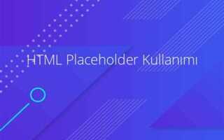 Что такое placeholder в html