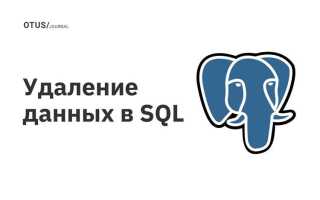 Как удалить запись в sql таблице