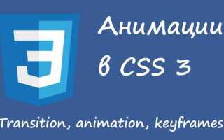 Как сделать анимацию в css keyframes