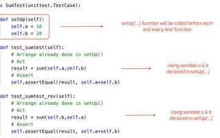 Как запустить unittest python