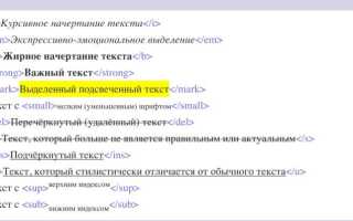 Как выделить текст в css