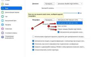 Как включить микрофон в приложении zoom