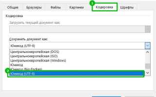 Как добавить кодировку utf 8 в html