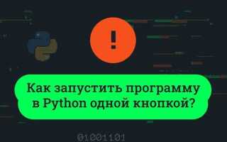 Как запустить программу с помощью python