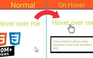 Как прописать hover в html