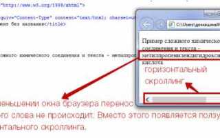 Как убрать перенос строки в html