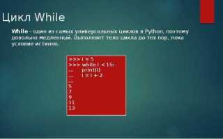 Как работает функция while в python