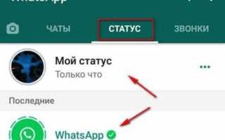 Как удалить статус в whatsapp