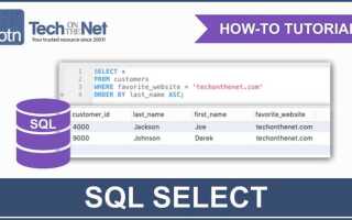 Что такое select statement в sql