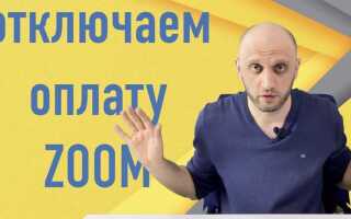 Как отключить платный тариф в zoom