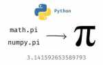 Как ввести число пи в python