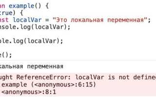 Что такое const в javascript