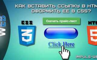 Как добавить ссылку в css