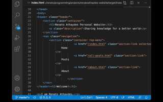 Как в vs code создать html файл