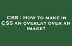 Как сделать overlay css