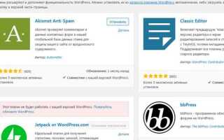 Какие плагины установить на wordpress