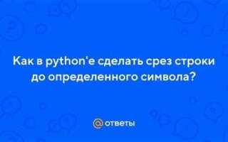 Как взять срез строки python