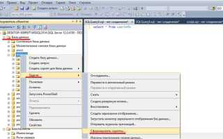 Как экспортировать базу данных sql server management studio