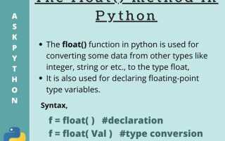 Как задать float python
