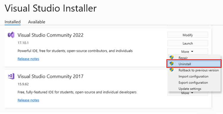 Проверка остаточных файлов и данных после удаления Visual Studio Code