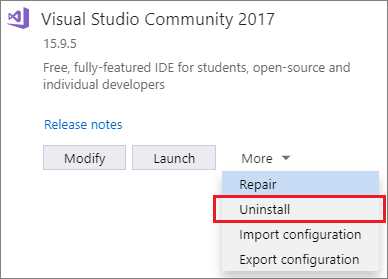 Как удалить visual studio Как удалить visual studio