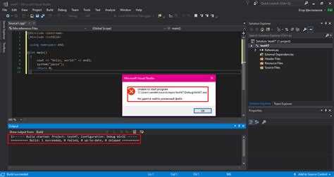 Запуск Visual Studio и проверка корректности установки
