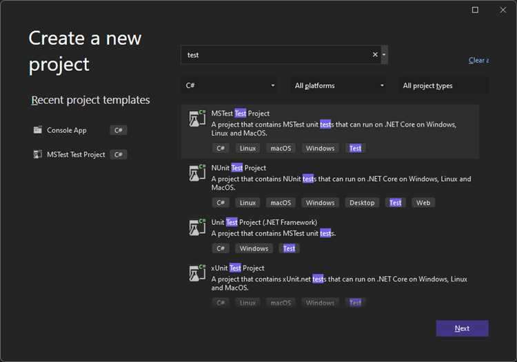 Запуск тестов через Test Explorer
