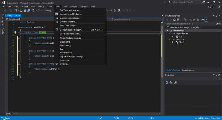 Поддержка последних стандартов C# и.NET 9