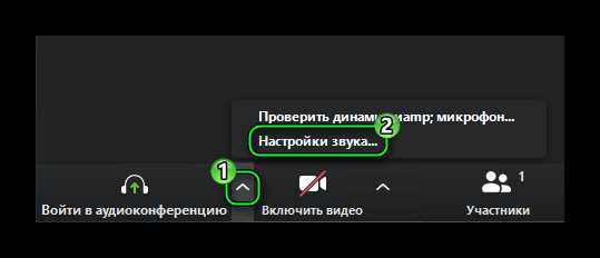 Использование встроенного теста микрофона перед конференцией