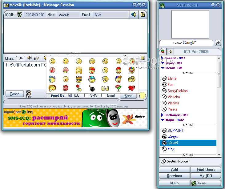 Использование файла ICQ.ini для хранения данных пользователя