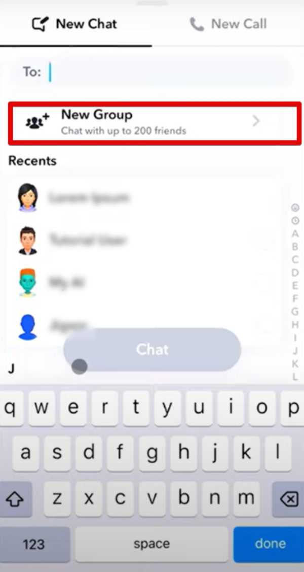 Использование никнейма для поиска друзей в Snapchat