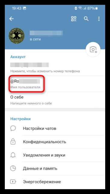 Использование метода getChat для извлечения имени
