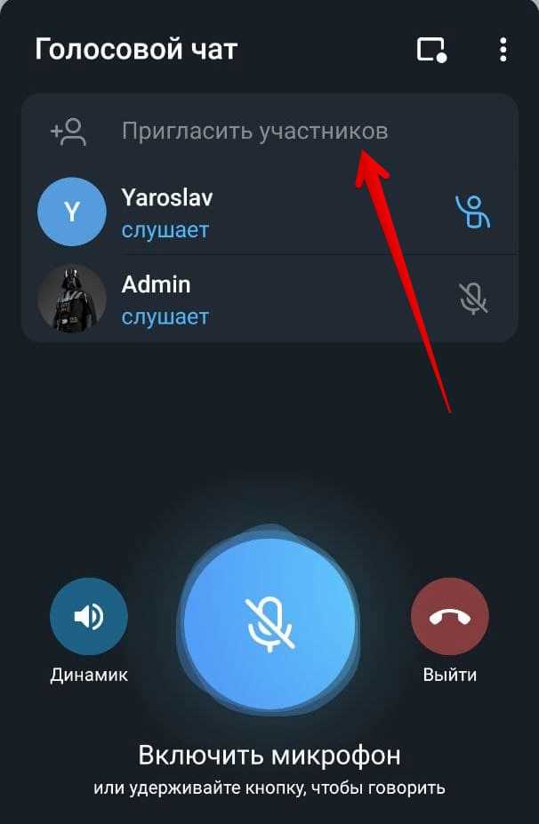 Настройка прав доступа для участников голосового чата