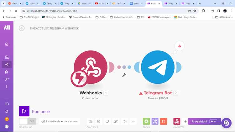 Как зарегистрировать webhook для Telegram-бота