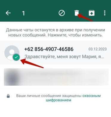 Как включить скрытие архива в настройках чатов