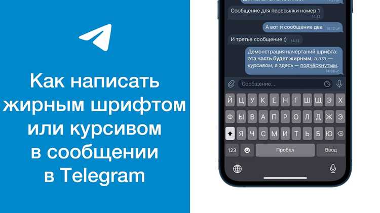 Как оформить курсив при создании поста в канале