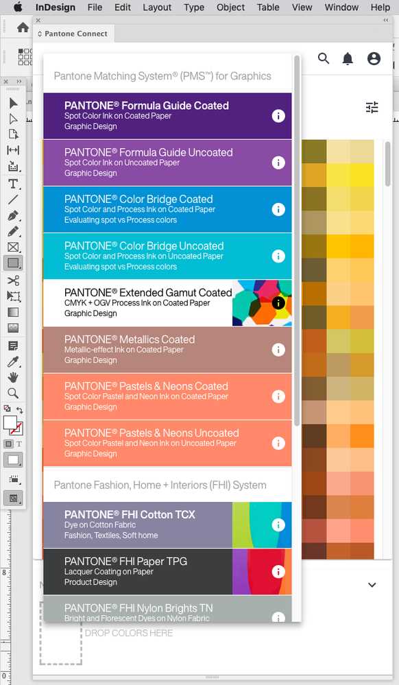 Использование Pantone в текстовых элементах