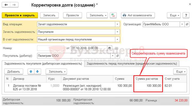 Отражение взаимозачета в бухгалтерском учете