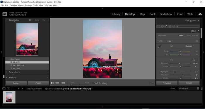 Как установить vsco film в lightroom