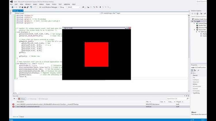 Установка пакета OpenGL через vcpkg