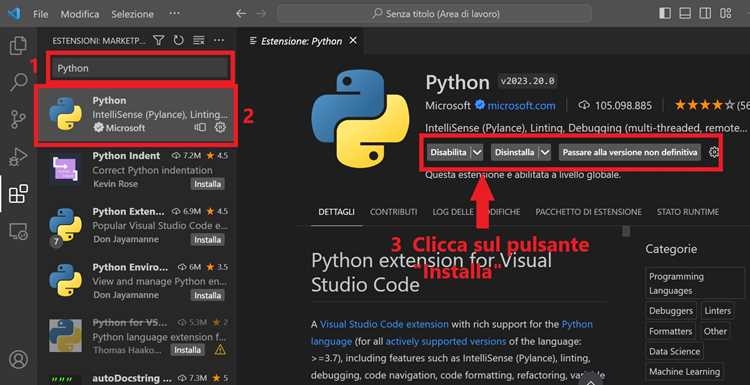 Установка рабочего набора Python Development через Visual Studio Installer
