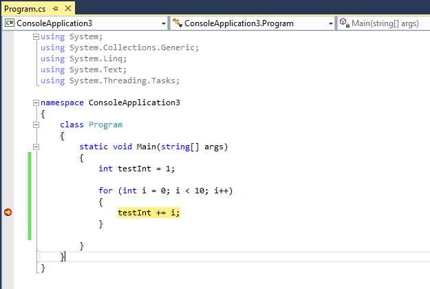 Как добавить условную точку останова в Visual Studio