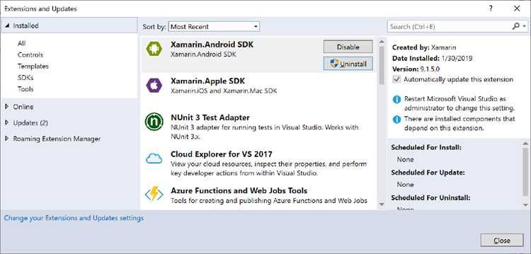 Добавление расширений и плагинов через Visual Studio Marketplace