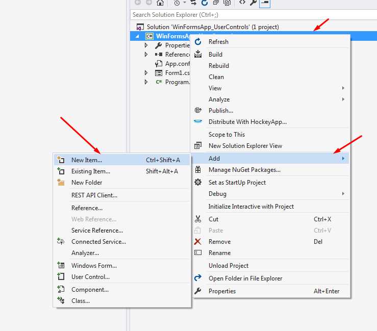 Как вызвать панель элементов через командную строку Visual Studio