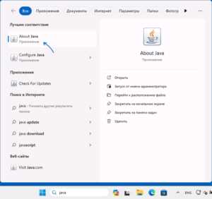 Где посмотреть версию java Где посмотреть версию java