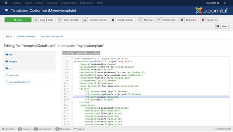 Правка PHP и HTML файлов шаблона для кастомизации