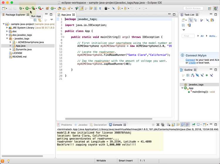Создание и сохранение первого Java-класса