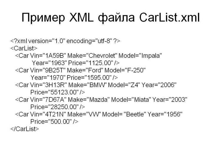 Вложение дочерних элементов и атрибутов
